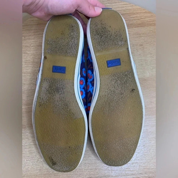 Keds Kate Spade Peacock Blue Floral Shoes - Picture 8 of 8
